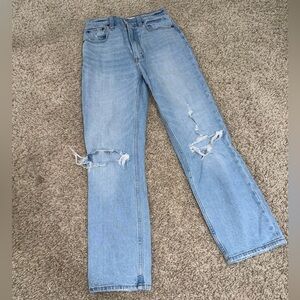 Abercrombie & Fitch Light Blue Cropped Jeans